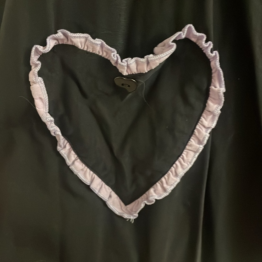 Rebel love designs Purple and Black Dress with front heart shaped pockets - Picture 3 of 7